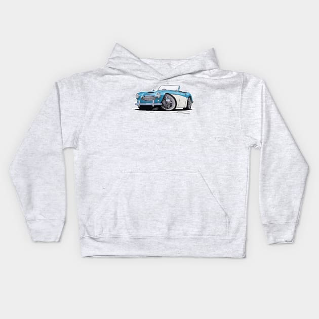 Austin-Healey 3000 Blue Kids Hoodie by y30man5